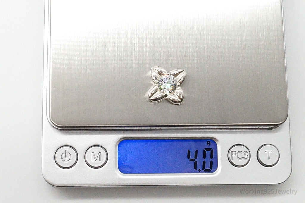 Large Cubic Zirconia Sterling Silver Pendant | Jewelry > Necklaces > Pendants | Wiccan Center