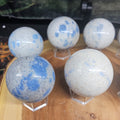 Lazurite Crystal Quartz sphere | Crystal Spheres & Eggs | Wiccan Center
