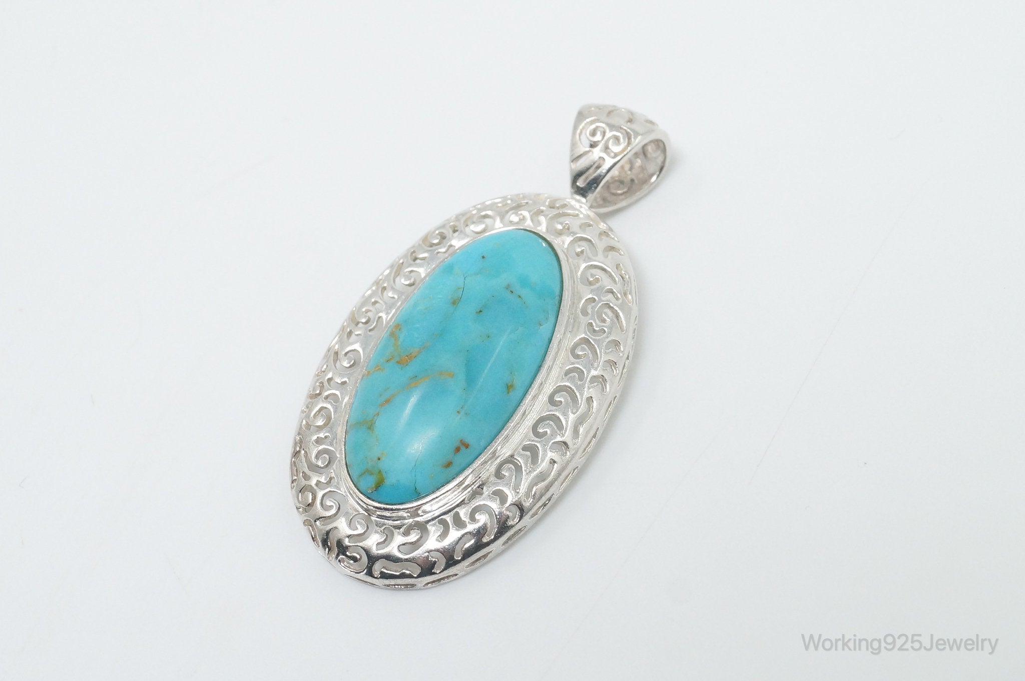 Vintage Desert Rose Trading Co Turquoise Sterling Silver Necklace Pendant | Jewelry > Necklaces > Pendants | Wiccan Center
