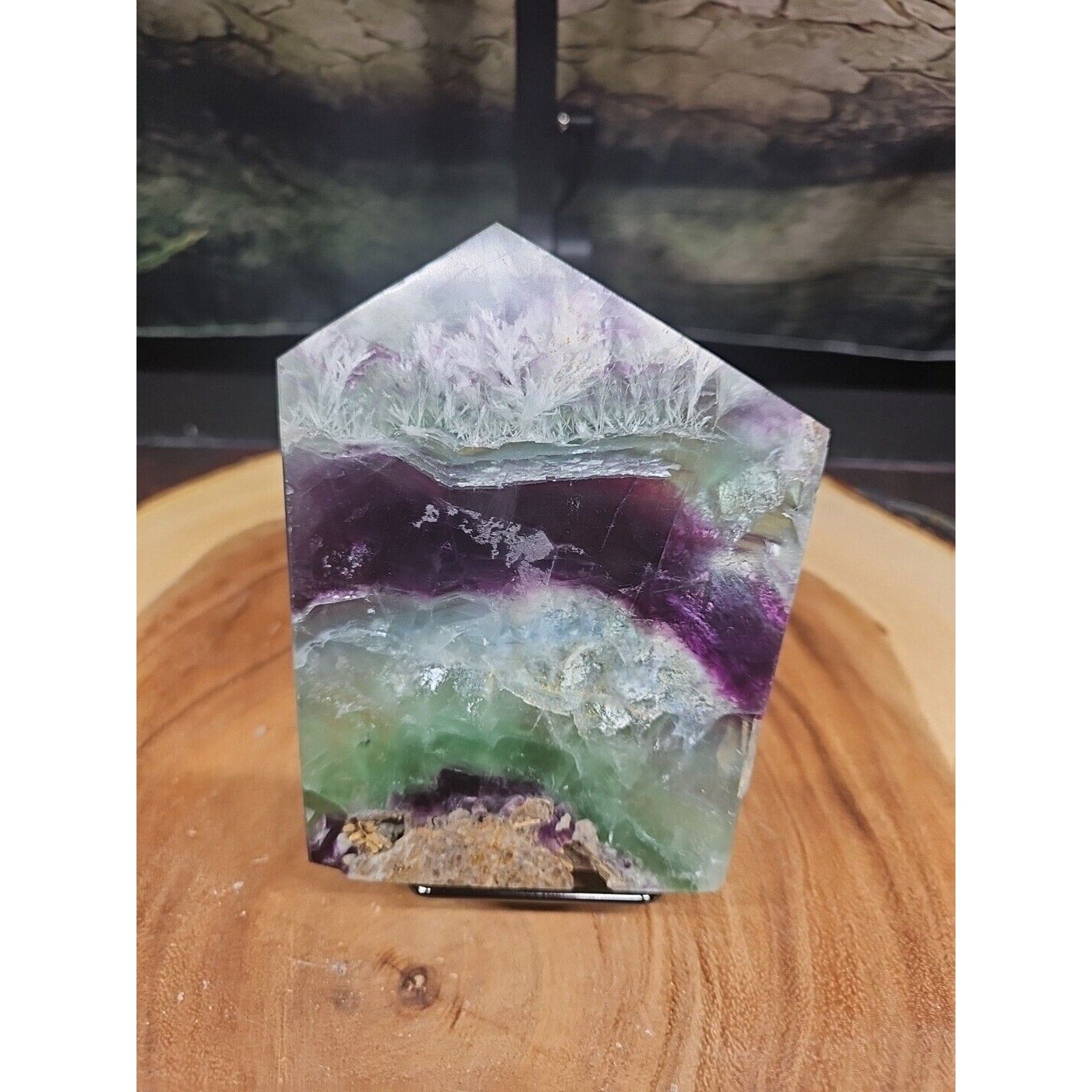 1.15LB Natural fluorite snowflake feather fluorite crystal quartz healing | Mineral Specimens | Wiccan Center