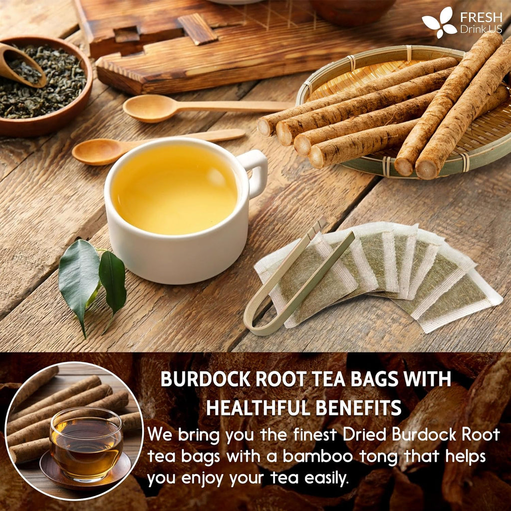 Burdock Root Tea Bags, 100% Natural & Pure from Burdock Root. Burdock Root Herbal Tea. Burdock Root Tea. No Sugar, No Caffeine, No Gluten, Vegan. | Tea | Wiccan Center