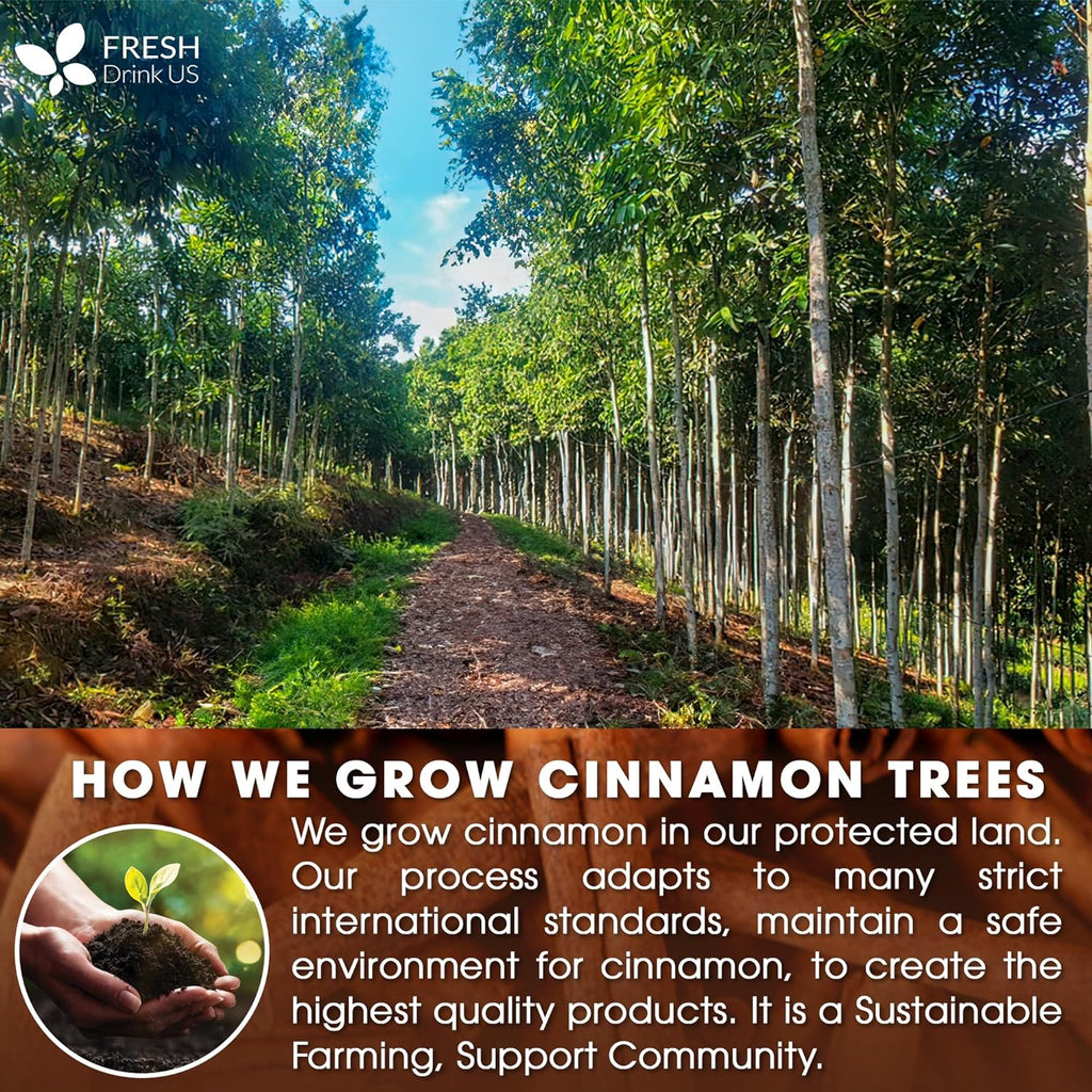 Cinnamon Sticks, Whole Sticks, 100% Natural & Pure Cinnamon Inner Bark, Raw Cinnamon Spice Flavor & Strong Aroma, Cinnamon Spice Herbal Tea, Perfect for Warm Beverages, No Additives, Vegan | Tea | Wiccan Center
