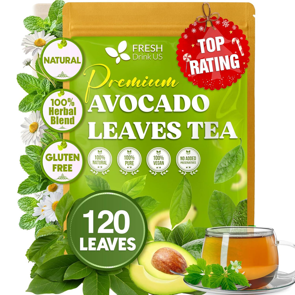 Natural Avocado Whole Leaves Dried, Tea Bags, 100% Pure from Avocado Leaves, Avocado Leaf Tea, Hojas de Aguacate Seca, No Additives, No Caffeine, Vegan | Tea | Wiccan Center