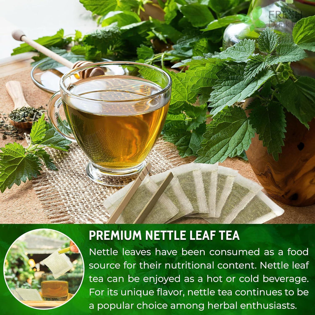 Premium Nettle Leaf Tea Bags, 100% Natural & Pure, Stinging Nettle Leaf Tea, Nettle Leaf Tea, Burn Nettle, Stinging Nettle, Nettle Tea, Stinger Tea, No Sugar/Caffeine & Gluten, Vegan | Tea | Wiccan Center