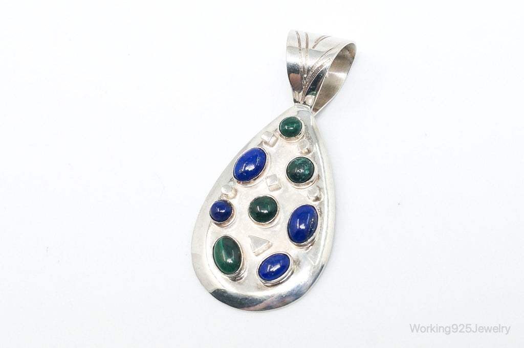 Large Desert Rose Trading Lapis Lazuli Malachite Sterling Silver Pendant | Jewelry > Necklaces > Pendants | Wiccan Center