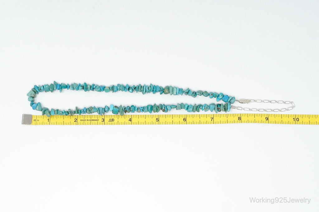 Vintage Southwestern Turquoise Beads Sterling Silver Necklace | Jewelry > Necklaces > Pendants | Wiccan Center