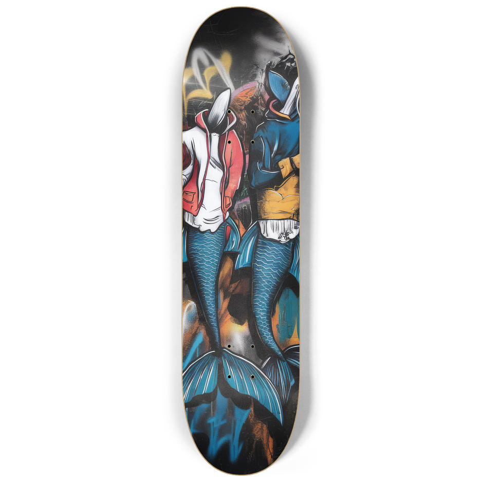 2 Series Art - Crazy Mer Skateboard | Skateboard | Wiccan Center
