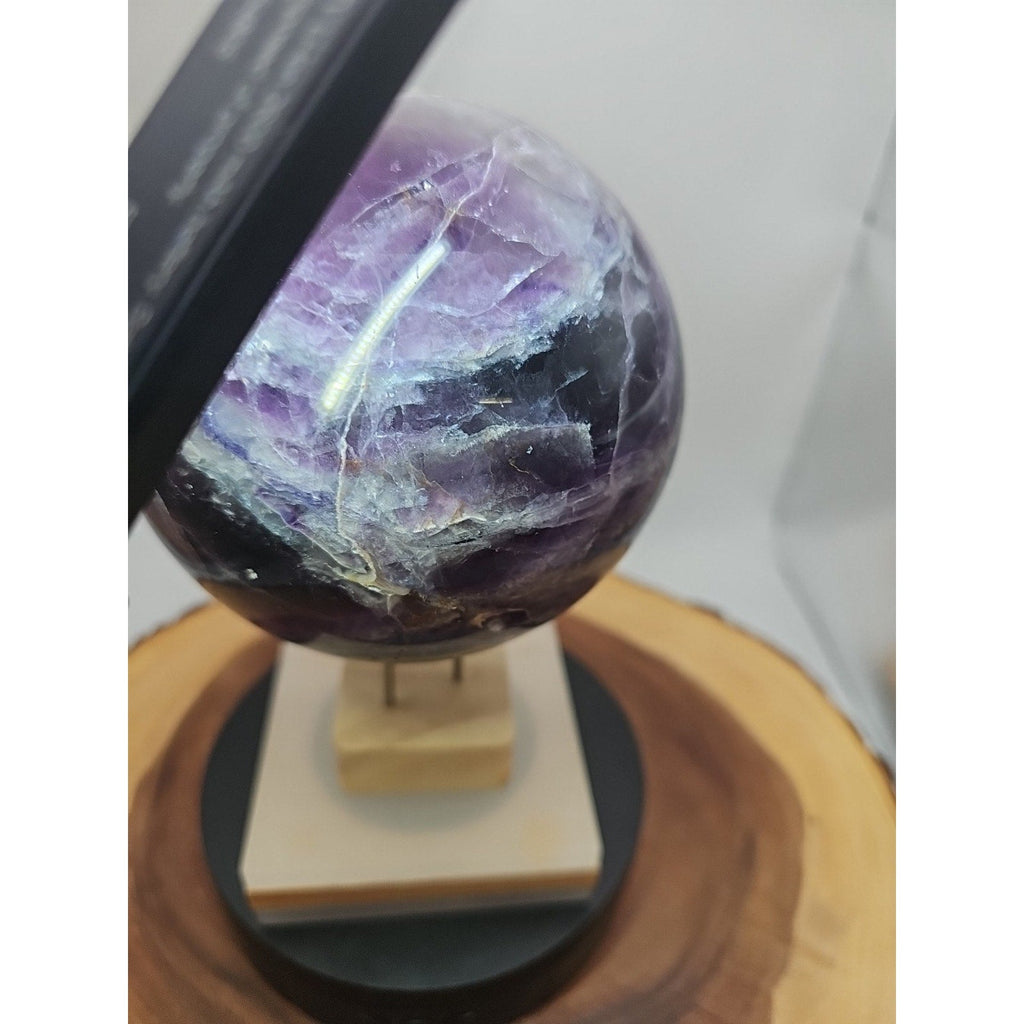 Large Rainbow Fluorite Quartz Crystal Sphere — 6.4 inches, Polished | CrystalCloud Company | Crystal Spheres & Eggs | Wiccan Center
