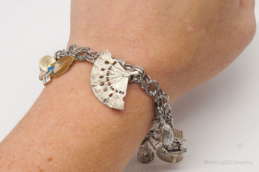 Antique Vintage Charms Sterling Silver Bracelet | Jewelry > Bracelets | Wiccan Center