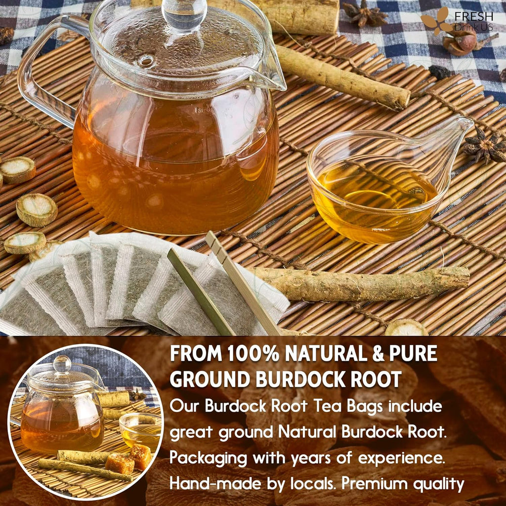 Burdock Root Tea Bags, 100% Natural & Pure from Burdock Root. Burdock Root Herbal Tea. Burdock Root Tea. No Sugar, No Caffeine, No Gluten, Vegan. | Tea | Wiccan Center