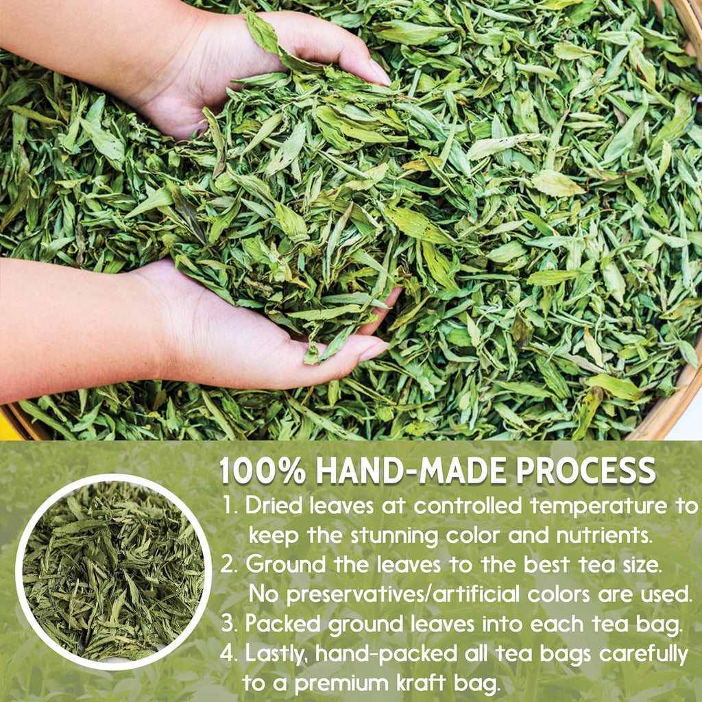 Stevia Leaf, Whole Dried Leaves, Tea Bags, Powder, 100% Natural and Pure from Stevia Leaves. Sugar Substitute for Tea, Coffee. Loose Leaf Stevia Herbal Tea. Zero Calorie Sweetener. No Sugar, No Caffeine, No Gluten, Vegan. | Tea | Wiccan Center