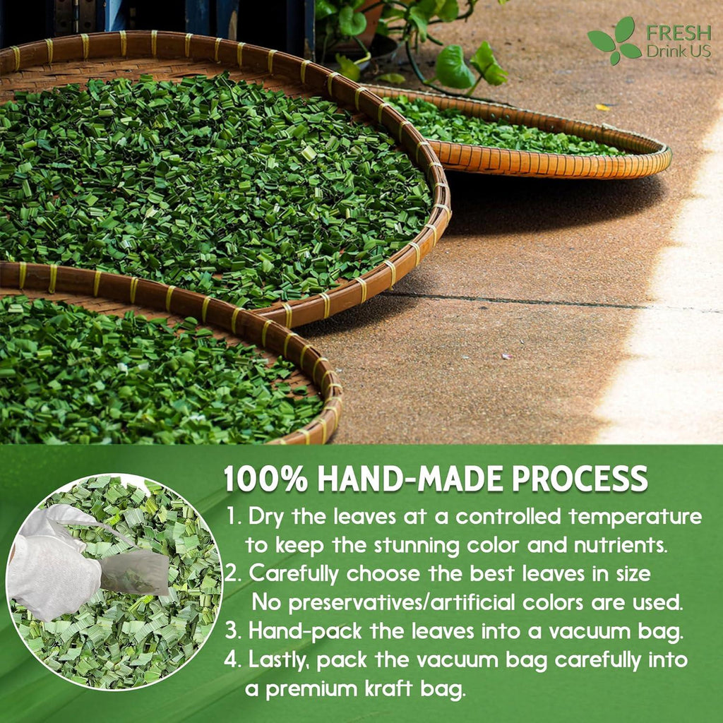 Natural Pandan Leaves Dried, Pandan Leaf Powder, 100% Pure Dried Pandan Leaves, Pandan Leaf Tea, No Additives, No Caffeine, Vegan | Tea | Wiccan Center