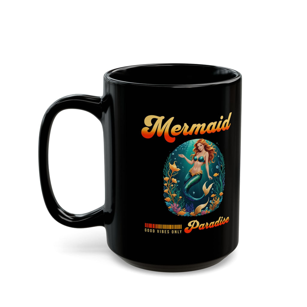 Mermaid Paradise Black Mug – Ocean Lover Coffee Cup | Mug | Wiccan Center