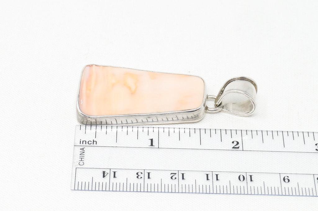 Vintage Peach Gemstone Sterling Silver Necklace Pendant | Jewelry > Necklaces > Pendants | Wiccan Center