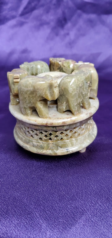 6 Elephant Ring - Soapstone Burner | Burner | Wiccan Center
