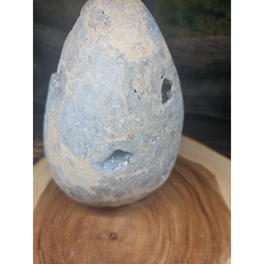 Large Baby Blue Celestite Geode Cluster — 13.6 lbs, 8 inches, Brazil | CrystalCloud Company | Geodes & Clusters | Wiccan Center