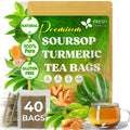 Premium Soursop Turmeric Tea Bags | Blend of Soursop Leaves, and Turmeric Root | Tea | Wiccan Center
