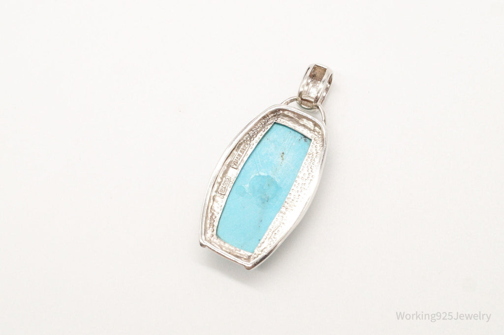 Large Designer SX Turquoise Sterling Silver Pendant | Jewelry > Necklaces > Pendants | Wiccan Center