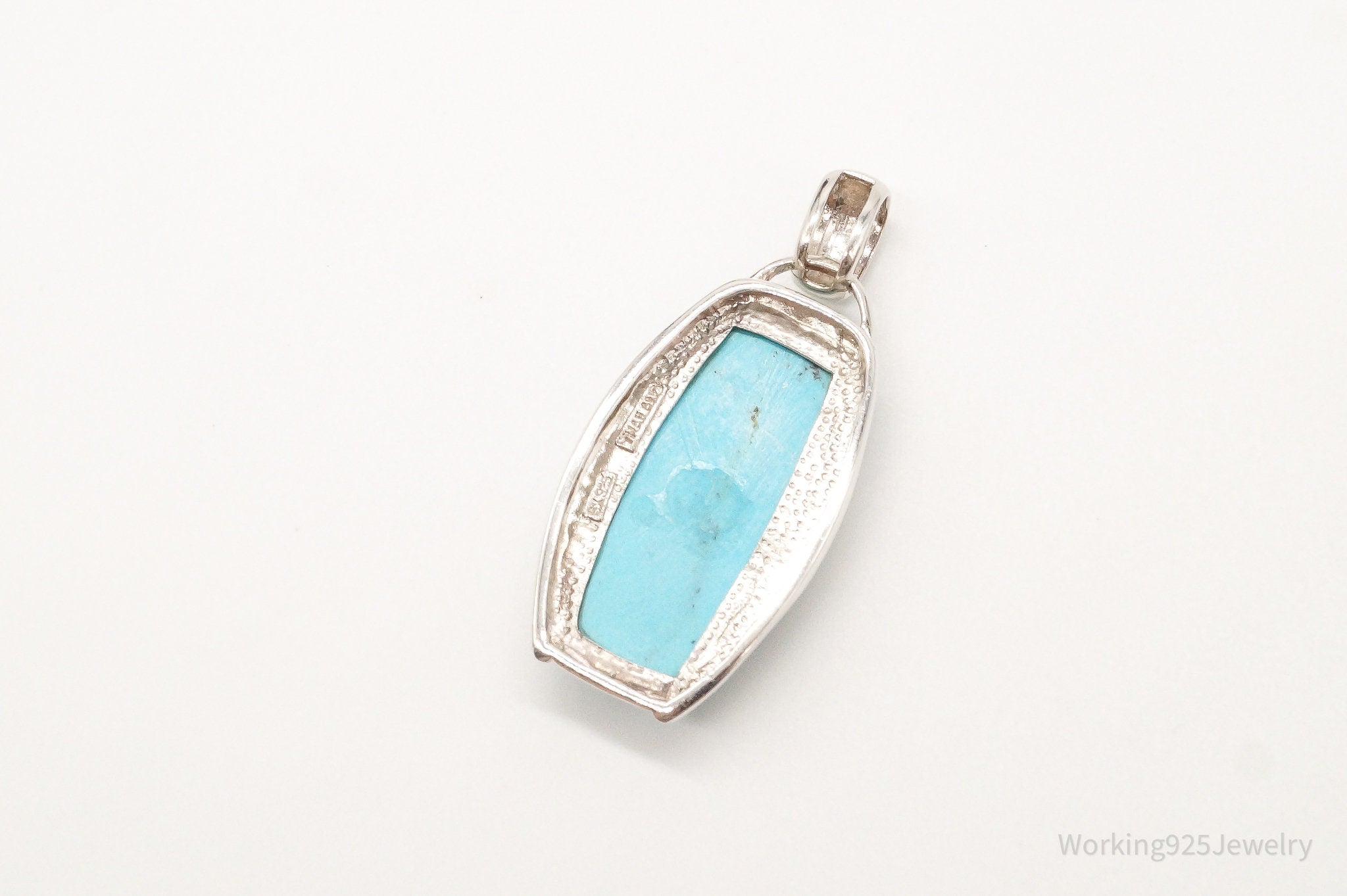 Large Designer SX Turquoise Sterling Silver Pendant | Jewelry > Necklaces > Pendants | Wiccan Center