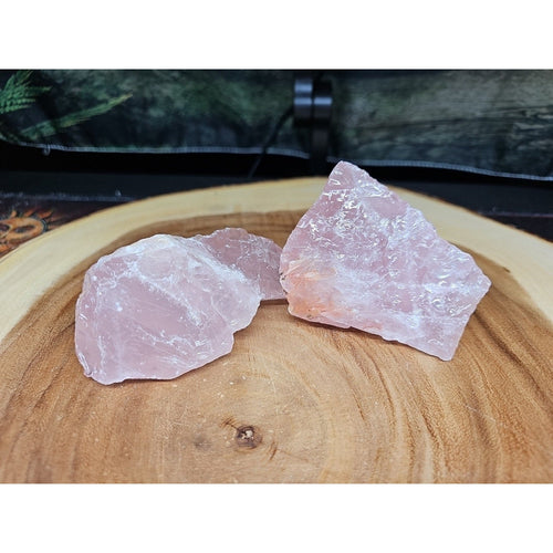 1 Pair Rose Wuartz Raw Chunk 1lb | Mineral Specimens | Wiccan Center