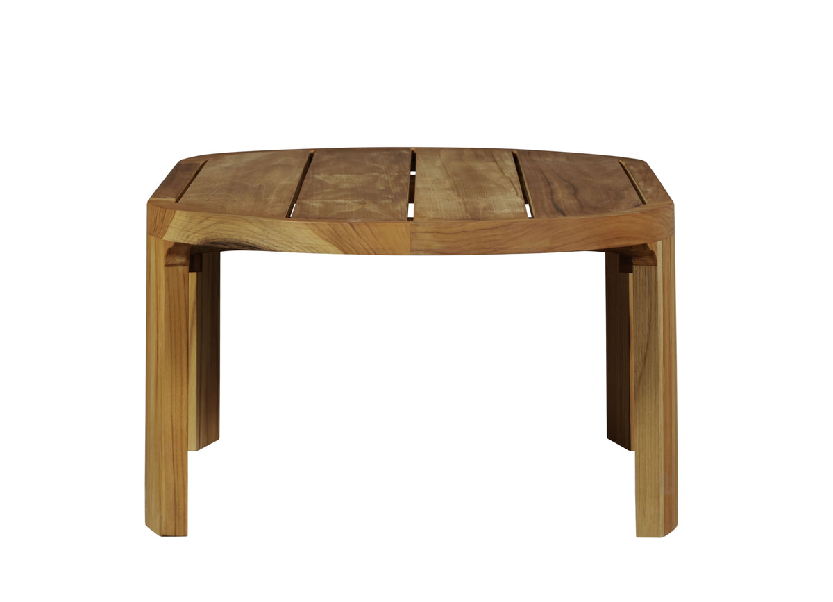Eclipse Outdoor Solid Teak Wood Coffee Table, Golden Brown | outdoor coffee table | Wiccan Center