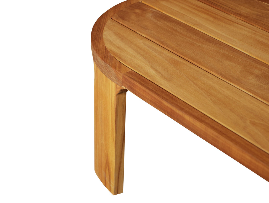 Eclipse Outdoor Solid Teak Wood Coffee Table, Golden Brown | outdoor coffee table | Wiccan Center