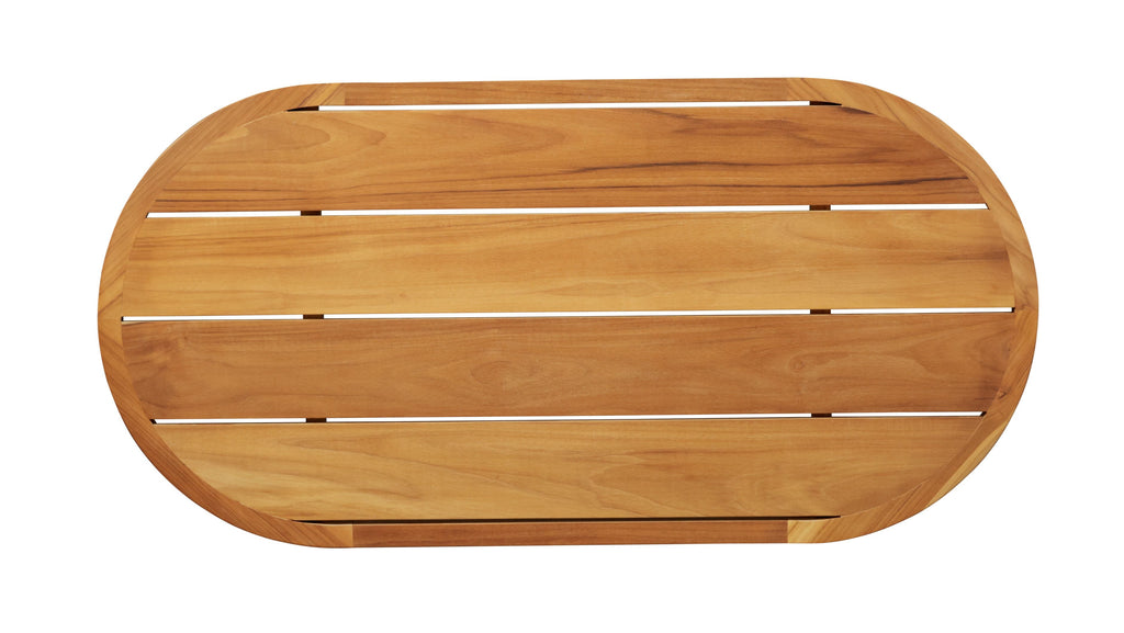 Eclipse Outdoor Solid Teak Wood Coffee Table, Golden Brown | outdoor coffee table | Wiccan Center