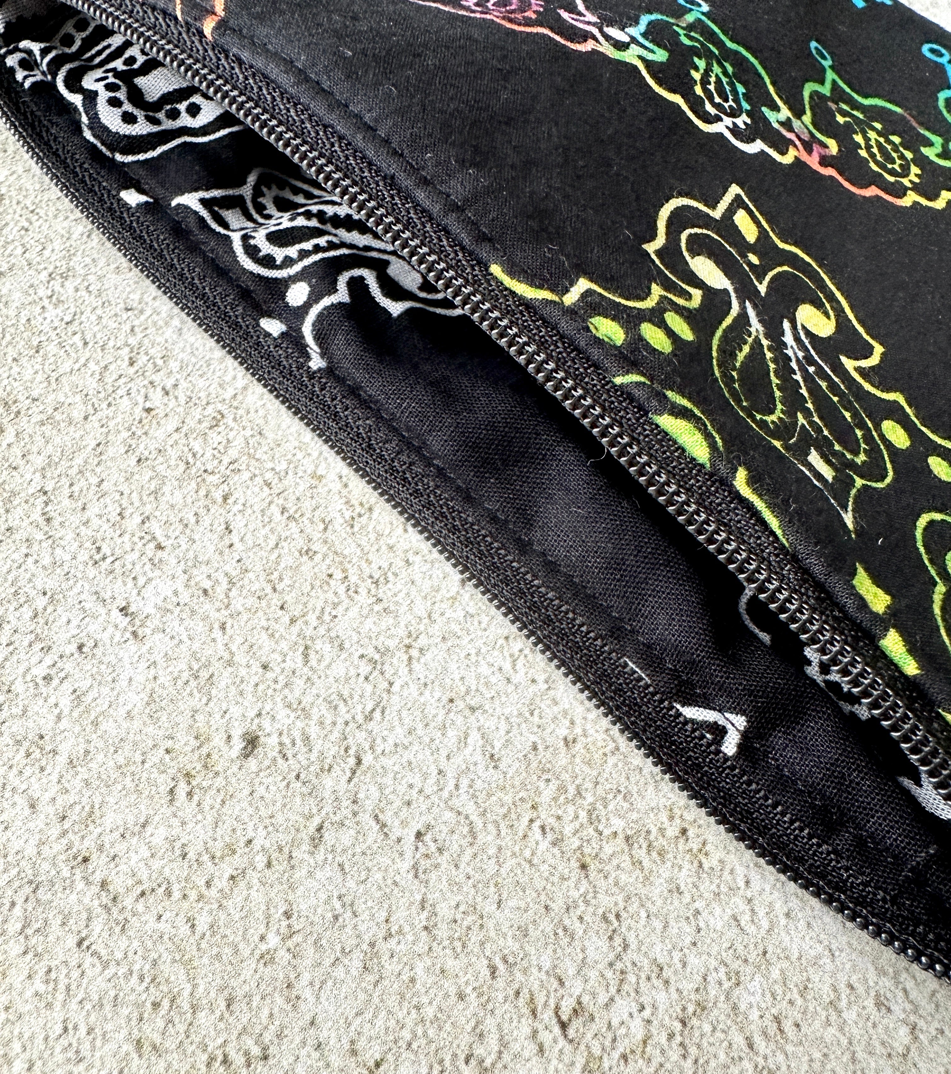 Witchy Rainbow Paisley Tarot Bag Zipper Pouch With Custom Color Lining