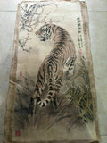 Chinese Tiger Mountain Kingdom Scroll – Traditional Wall Hanging