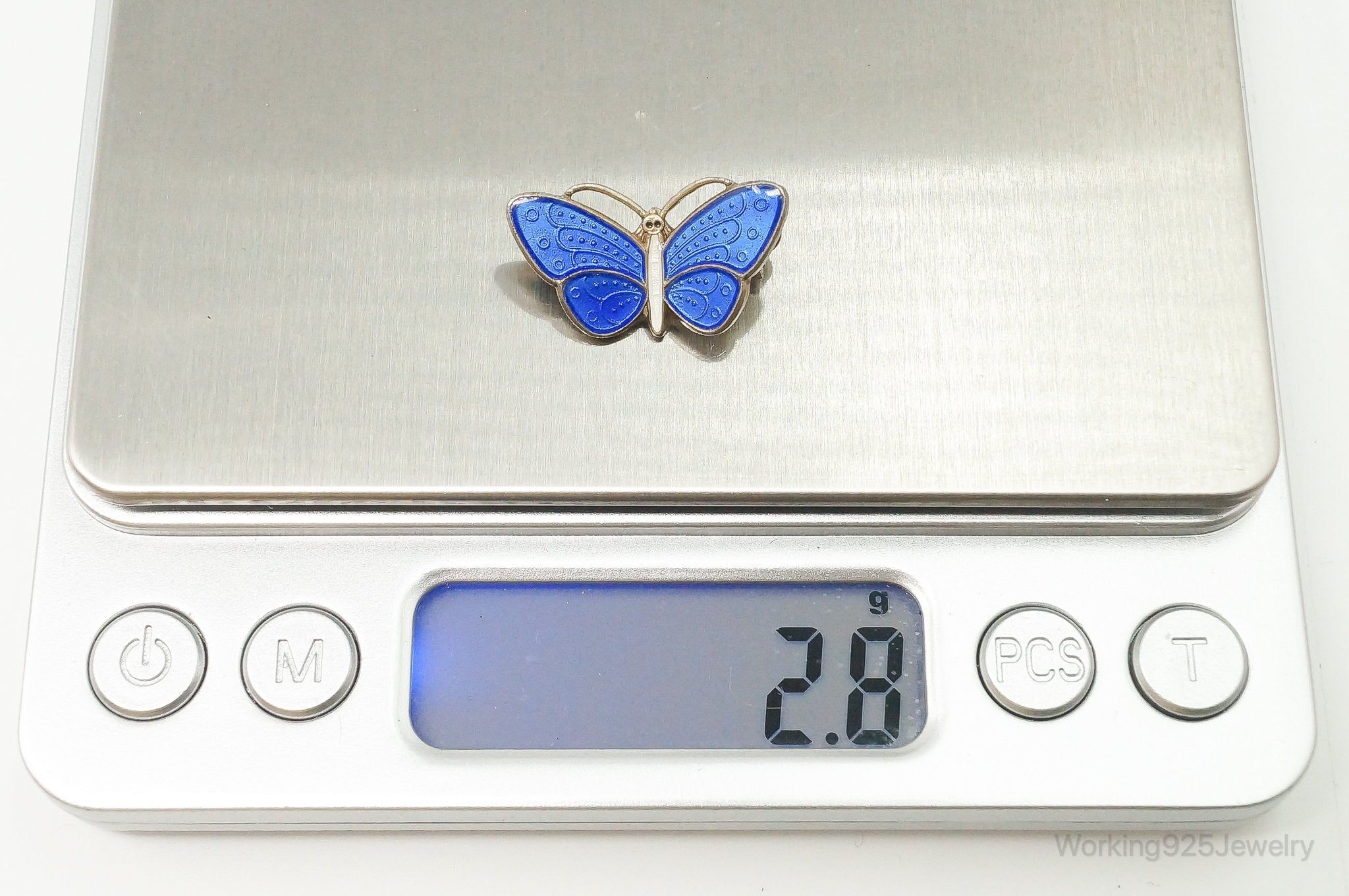 VTG Norway Aksel Holmsen Butterfly Enamel Gold Wash Sterling Silver Pin Brooch | Jewelry > Brooches, Pins & Clips | Wiccan Center