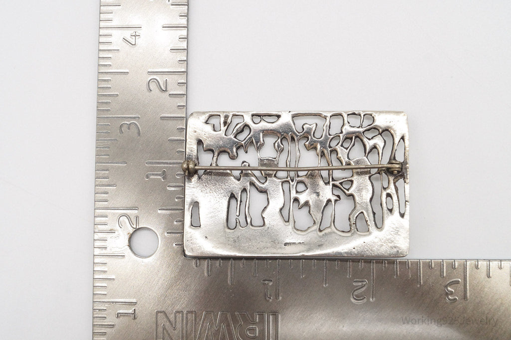 Large Rare Antique Wine Harvest / Making Wine Sterling Silver Brooch Pin | Jewelry > Brooches, Pins & Clips | Wiccan Center