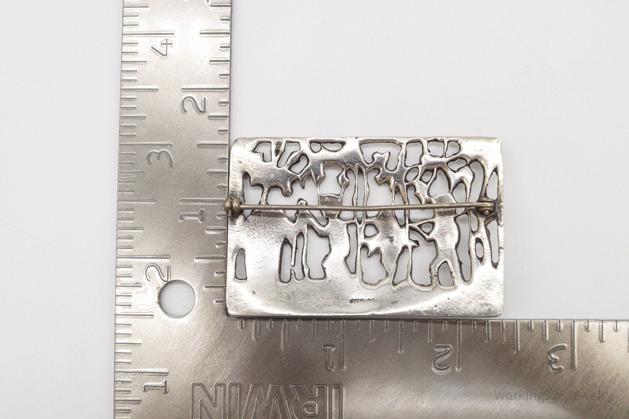 Large Rare Antique Wine Harvest / Making Wine Sterling Silver Brooch Pin | Jewelry > Brooches, Pins & Clips | Wiccan Center