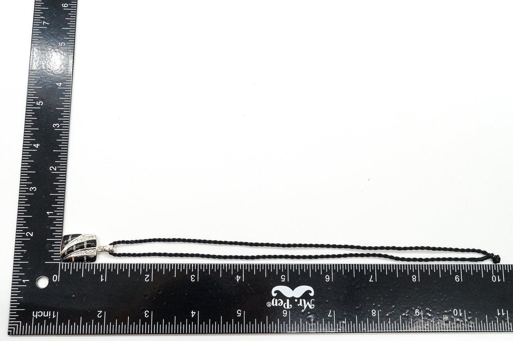 Vintage ROX Opal Cubic Zirconia Black Onyx Sterling Silver Necklace | Jewelry > Necklaces > Pendants | Wiccan Center