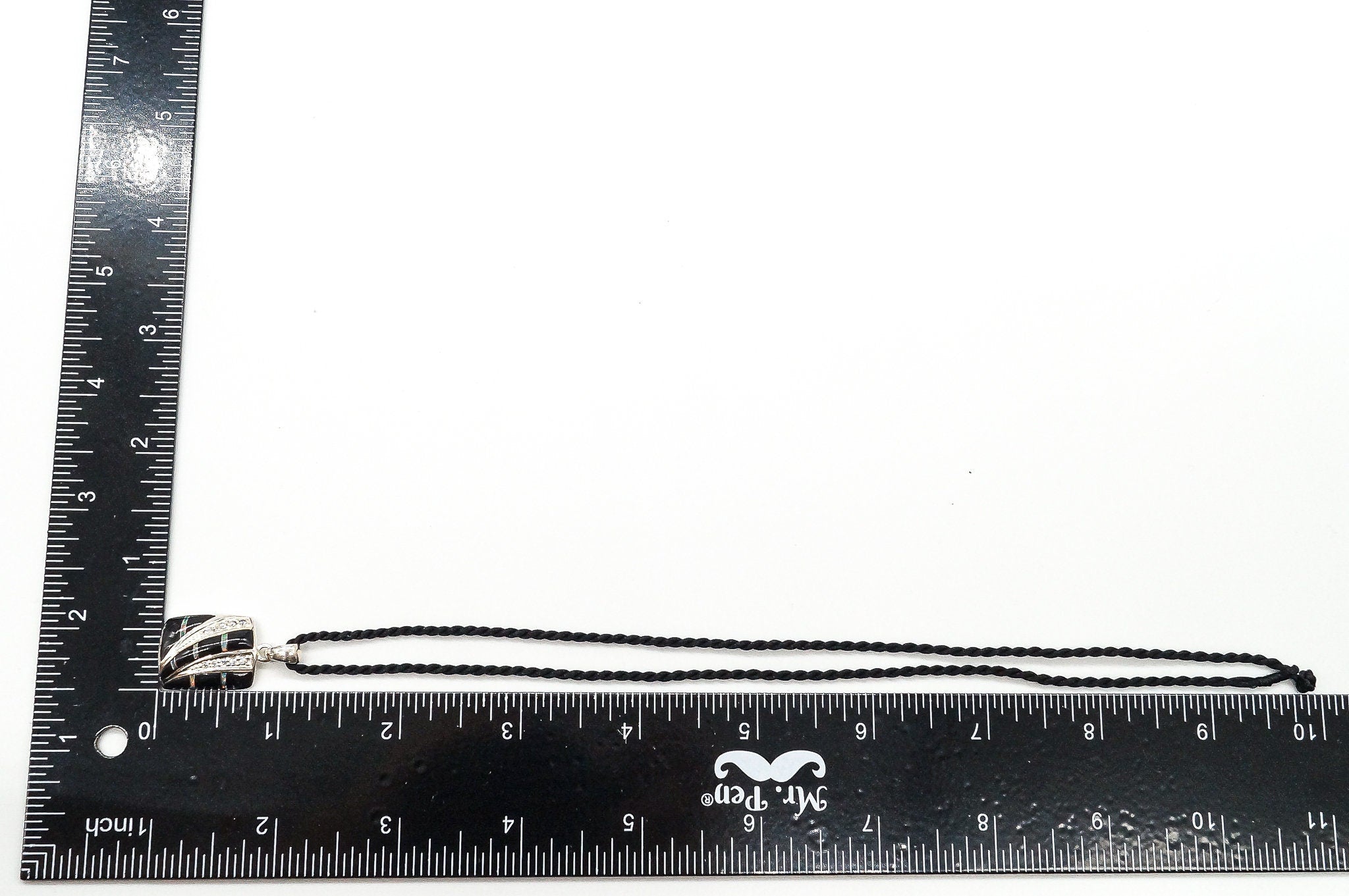 Vintage ROX Opal Cubic Zirconia Black Onyx Sterling Silver Necklace | Jewelry > Necklaces > Pendants | Wiccan Center