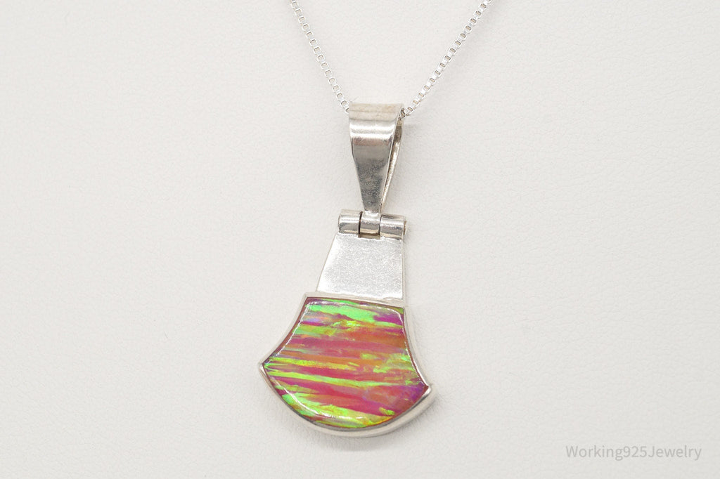 Vintage Mexico Opal 950 Silver Southwestern Necklace | Jewelry > Necklaces > Pendants | Wiccan Center