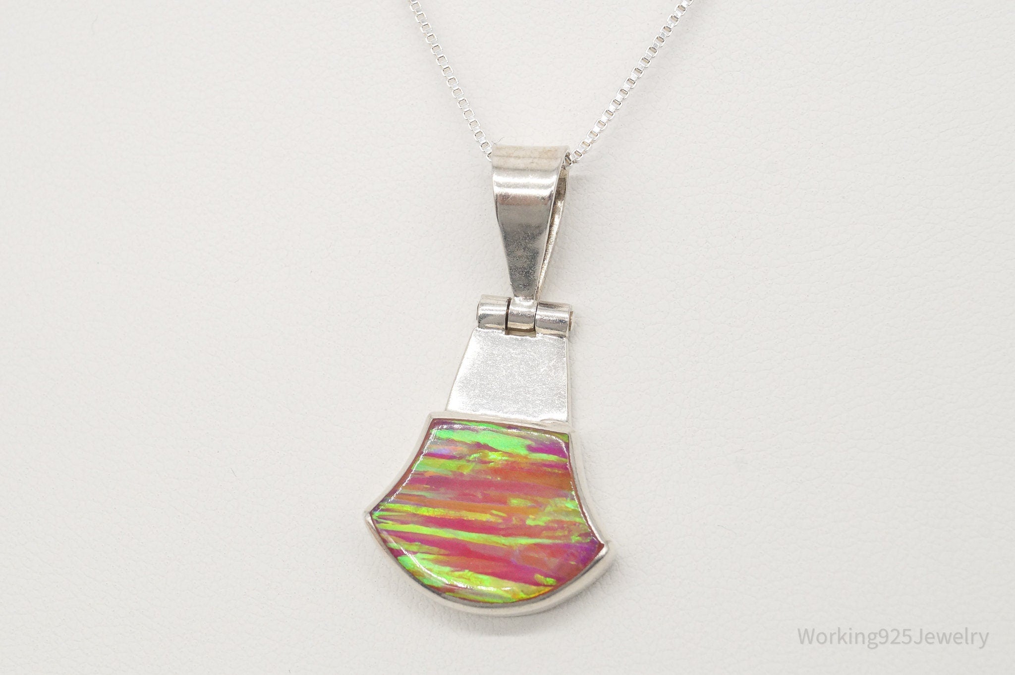 Vintage Mexico Opal 950 Silver Southwestern Necklace | Jewelry > Necklaces > Pendants | Wiccan Center