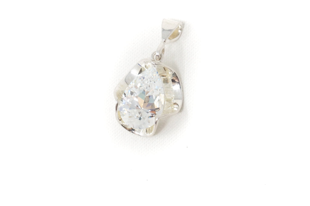 Vintage Southwestern Style Large Cubic Zirconia Stone Sterling Silver Pendant | Jewelry > Necklaces > Pendants | Wiccan Center