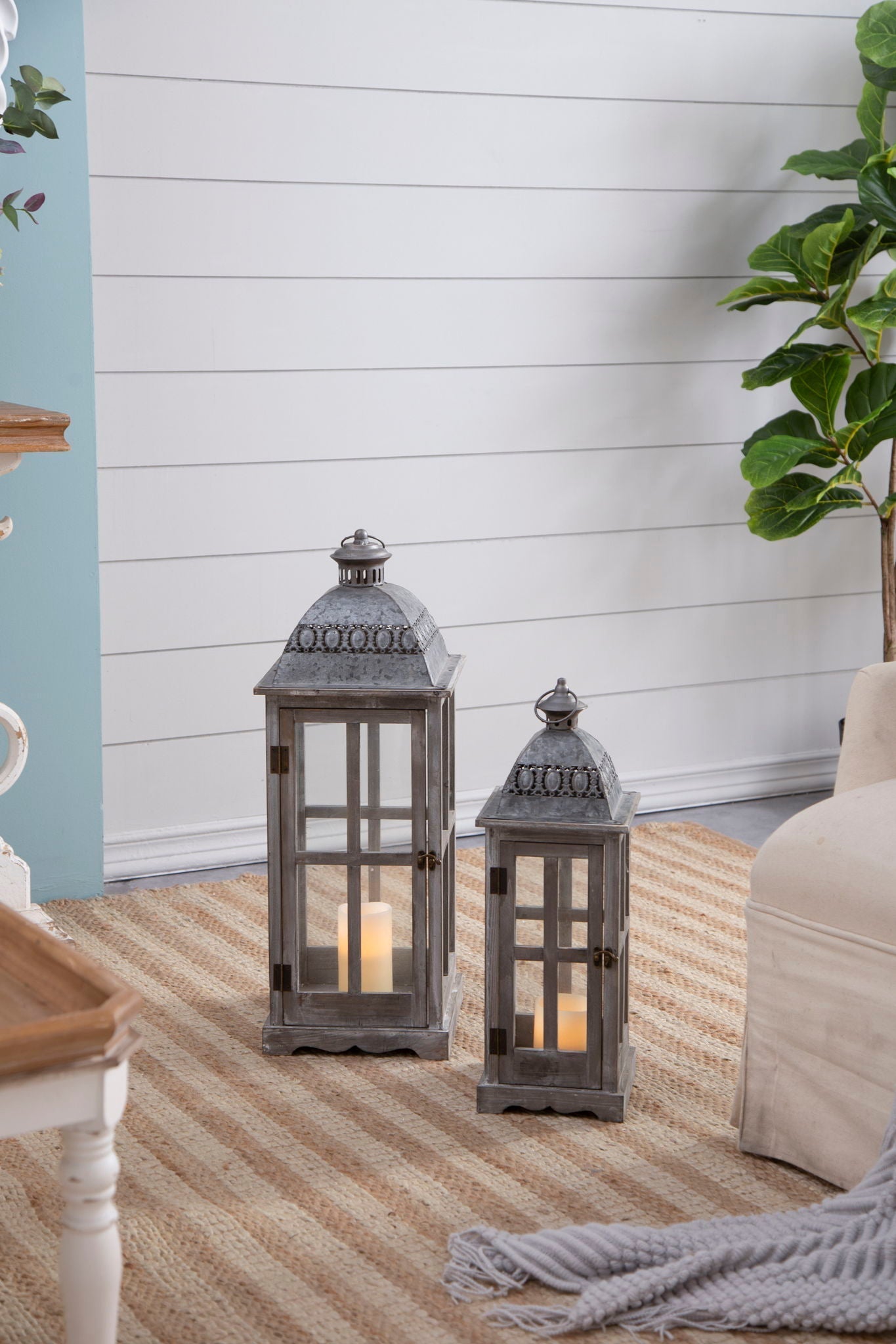 Wooden Candle Lantern Decorative Set for Indoor and Outdoor Use | Lanterns | Wiccan Center