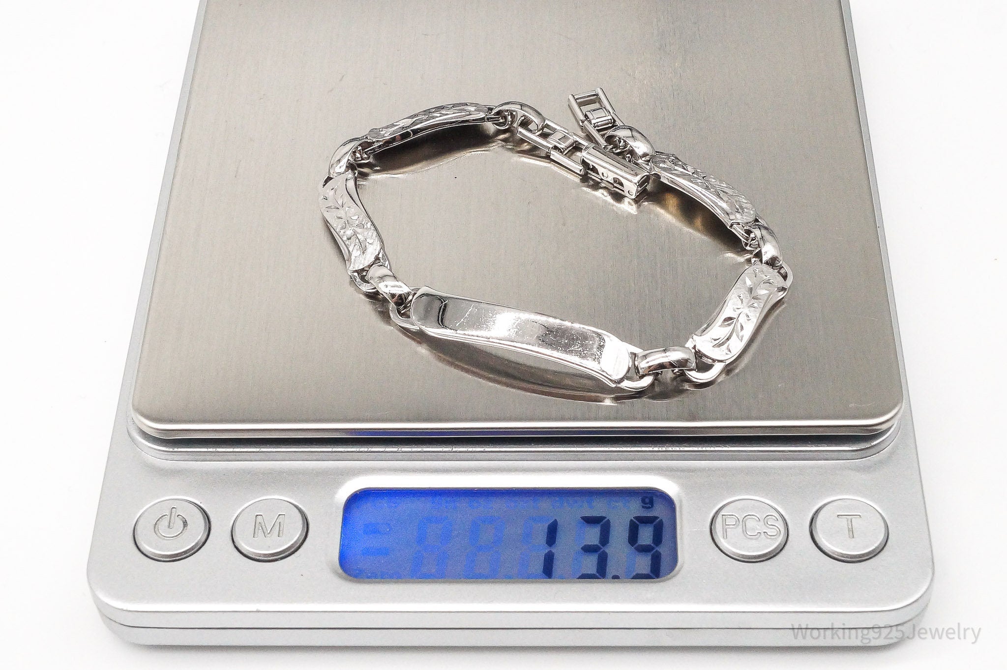 Vintage Designer LaMode Name ID Bar Sterling Silver Bracelet | Jewelry > Bracelets | Wiccan Center