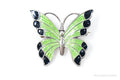 Vintage Danish Meka Butterfly Enamel Sterling Silver Pin Brooch | Jewelry > Brooches, Pins & Clips | Wiccan Center