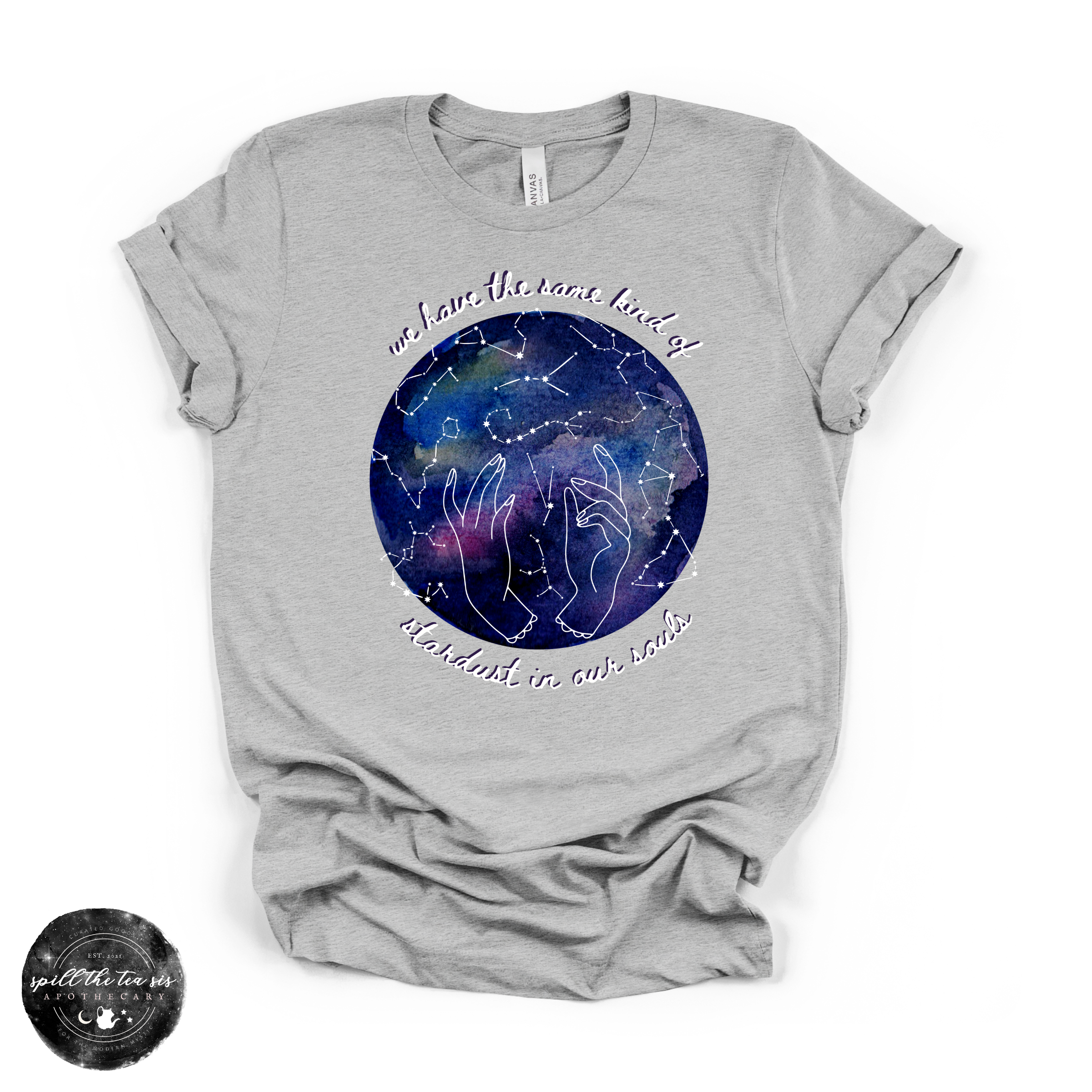 Stardust in Our Souls Tee | Celestial Graphic T-Shirt | | Wiccan Center