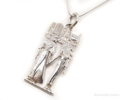Vintage Large Egyptian Revival Sterling Silver Necklace | Jewelry > Necklaces > Pendants | Wiccan Center