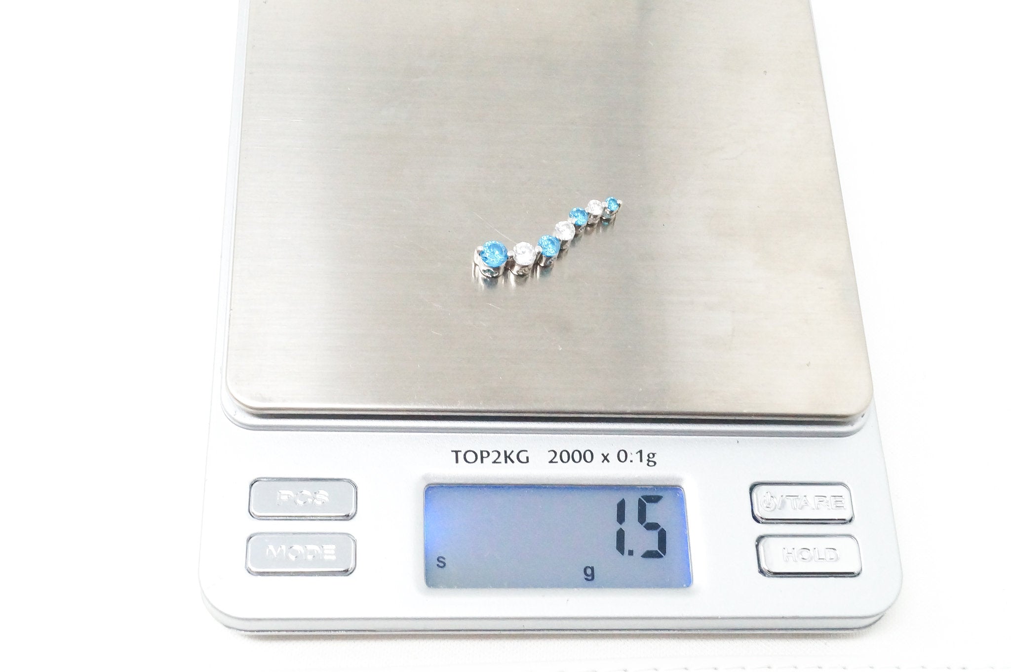 Vintage Designer SAI Art Deco Blue Topaz CZ Sterling Silver Necklace Pendant | Jewelry > Necklaces > Pendants | Wiccan Center