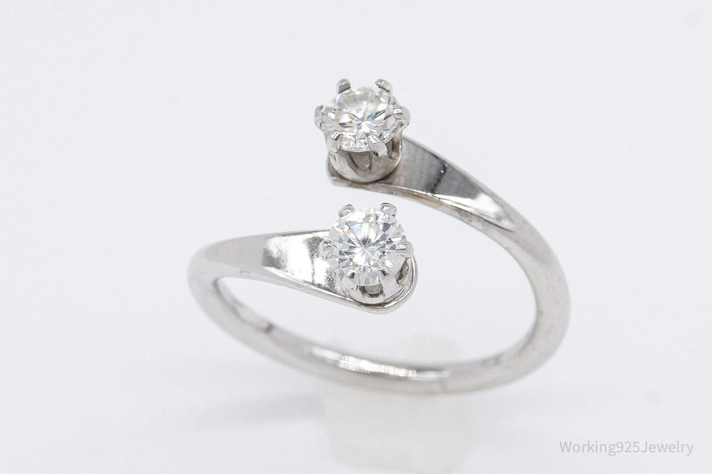 Vintage Mid Century Cubic Zirconia Sterling Silver Wrap Ring - Size 7.25 | Jewelry > Rings | Wiccan Center