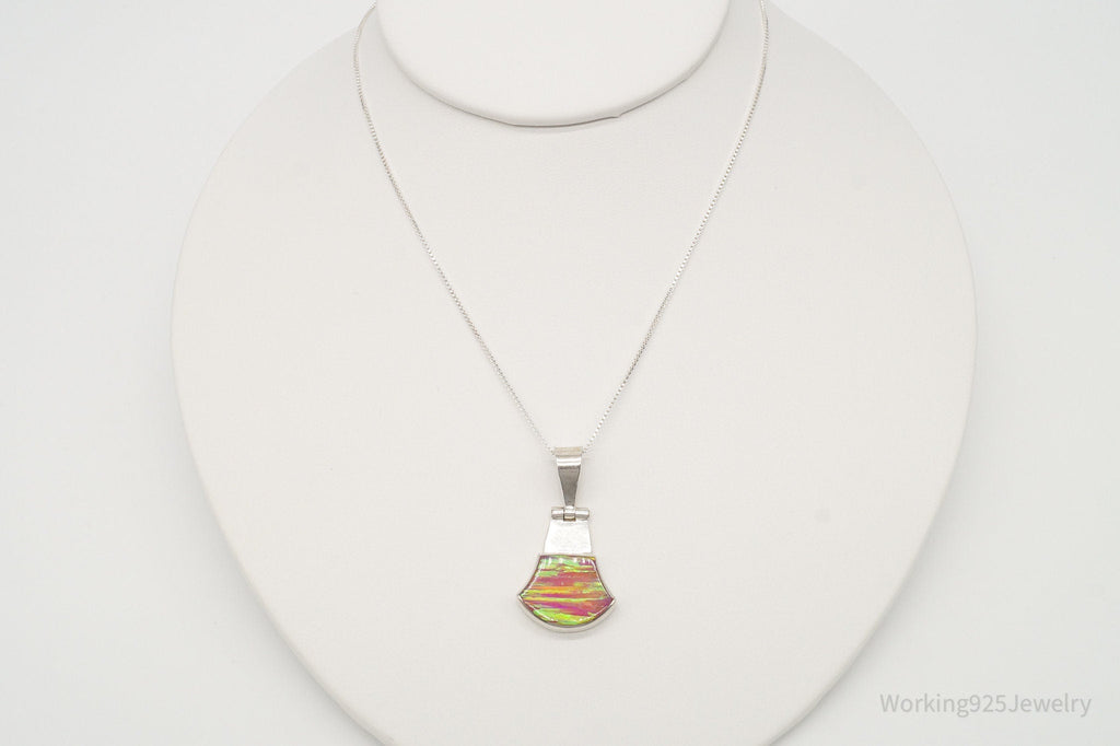 Vintage Mexico Opal 950 Silver Southwestern Necklace | Jewelry > Necklaces > Pendants | Wiccan Center