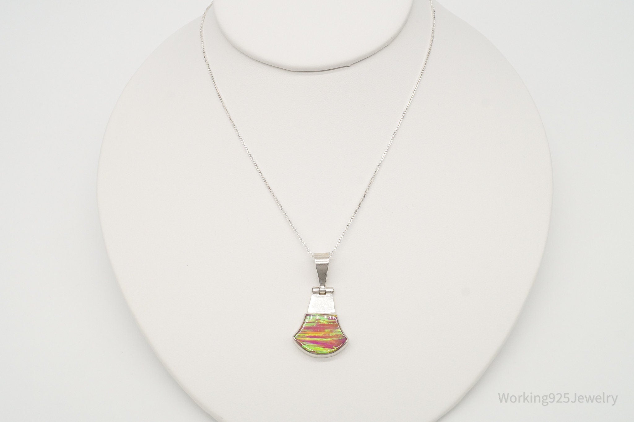 Vintage Mexico Opal 950 Silver Southwestern Necklace | Jewelry > Necklaces > Pendants | Wiccan Center