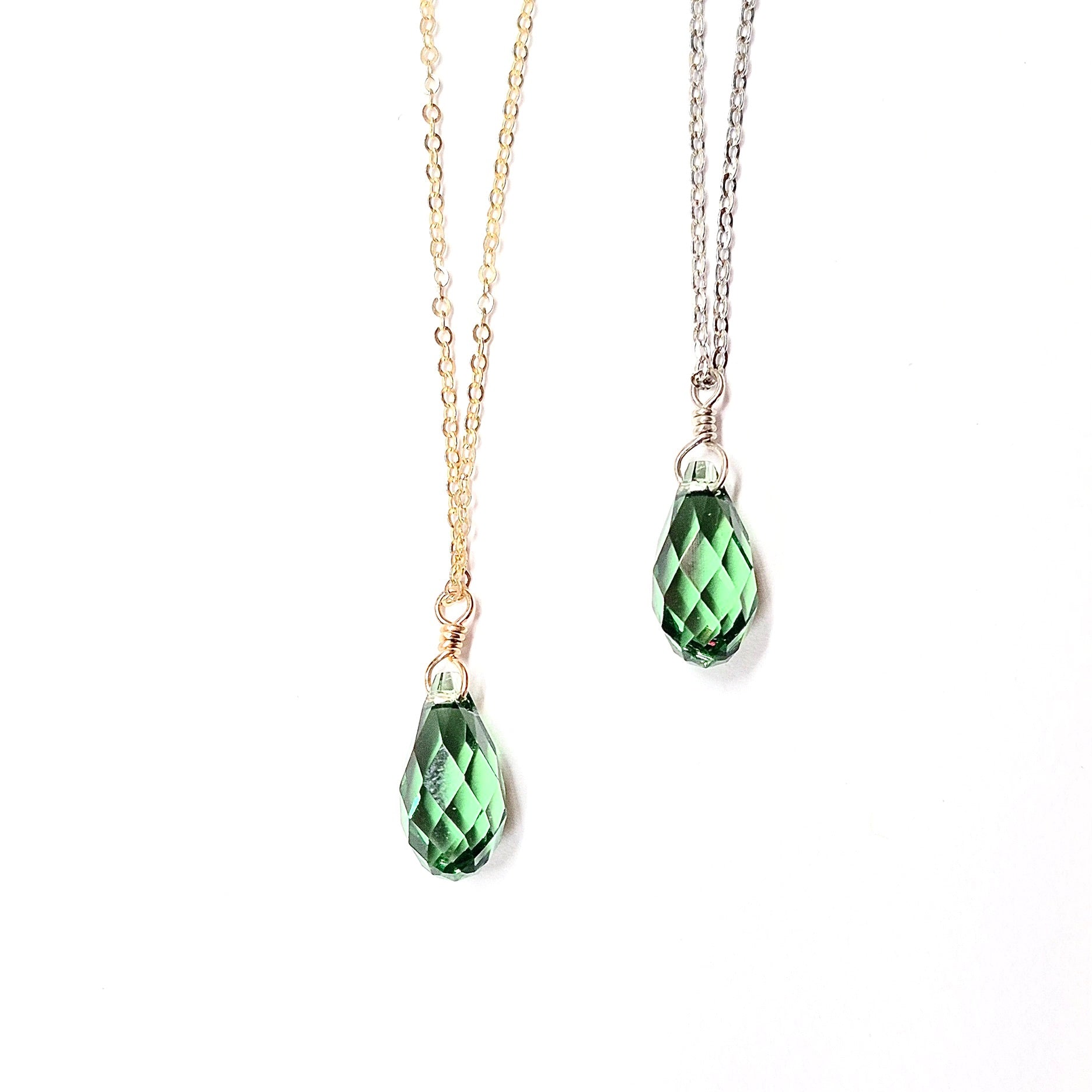 Swarovski Crystal Droplet Necklace with Swarovski Clasp