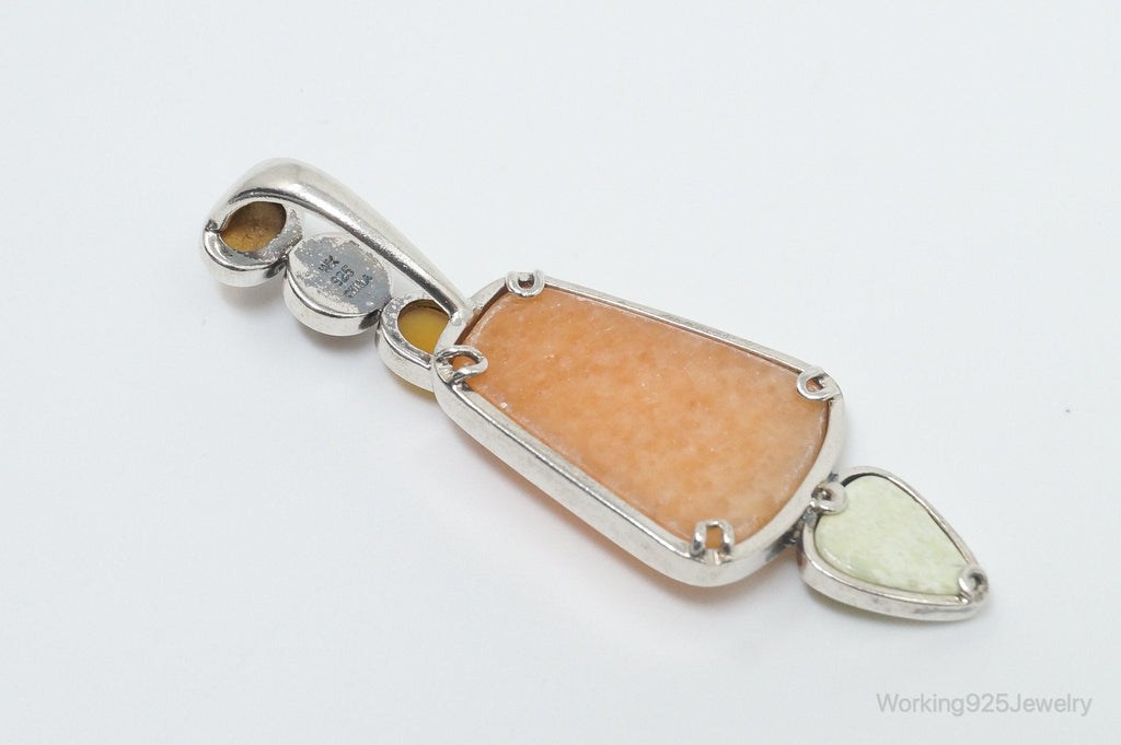 Vintage Designer Whitney Kelly Multi Gem Sterling Silver Pendant | Jewelry > Necklaces > Pendants | Wiccan Center