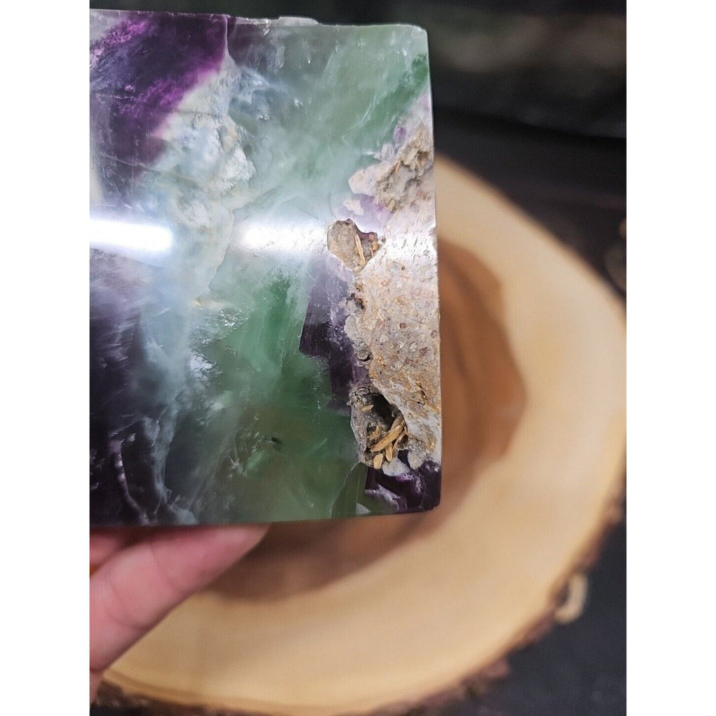 1.15LB Natural fluorite snowflake feather fluorite crystal quartz healing | Mineral Specimens | Wiccan Center