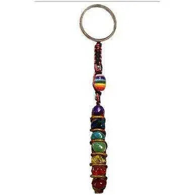 Chakra 7 Stone Durepox Resin Keychain | Keychains | Wiccan Center